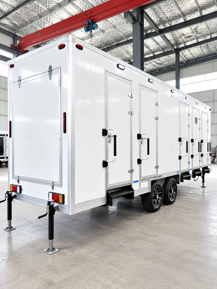 shower trailer exterior with private shower stall